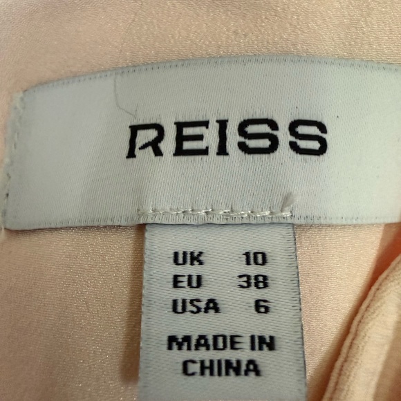 Reiss Dion Wide-Leg Cut-Out Waist Trouser Pant Jumpsuit, Pale Pink, Size 6, NWOT - Picture 12 of 15